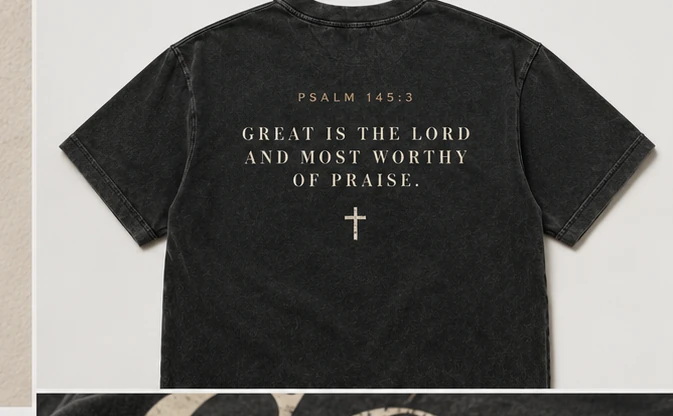 God Is Great Vintage Christian T-Shirt view 3
