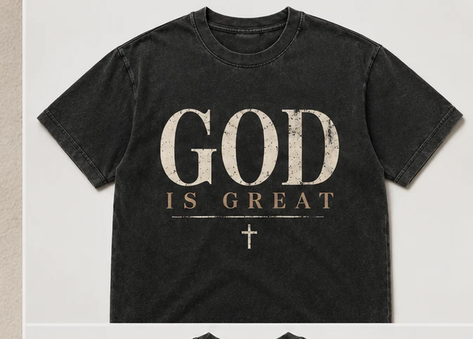 God Is Great Vintage Christian T-Shirt