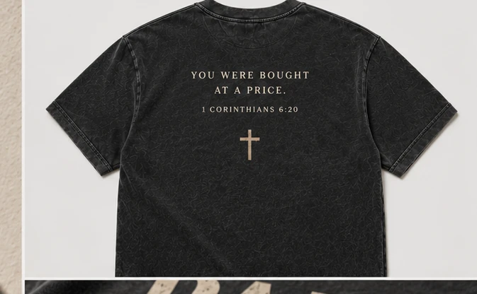 Paid For By Jesus Christian T-Shirt view 3