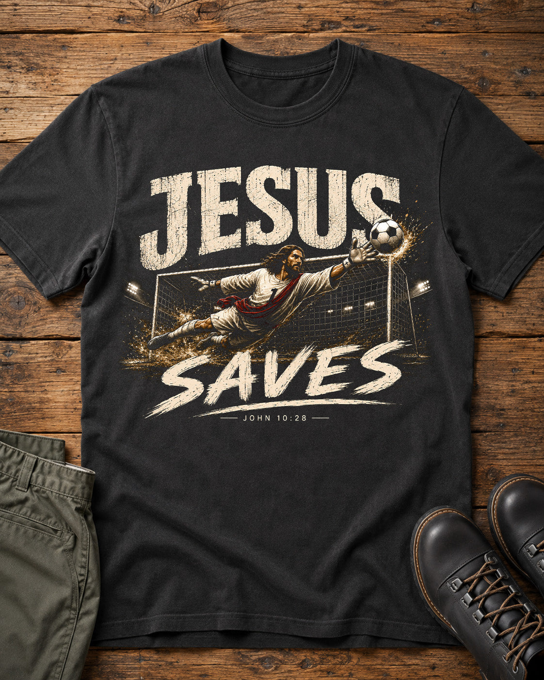 Jesus Saves Soccer T-Shirt