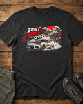 Don't Drift From God Toyota Supra Christian car shirt in black with JDM drift graphic